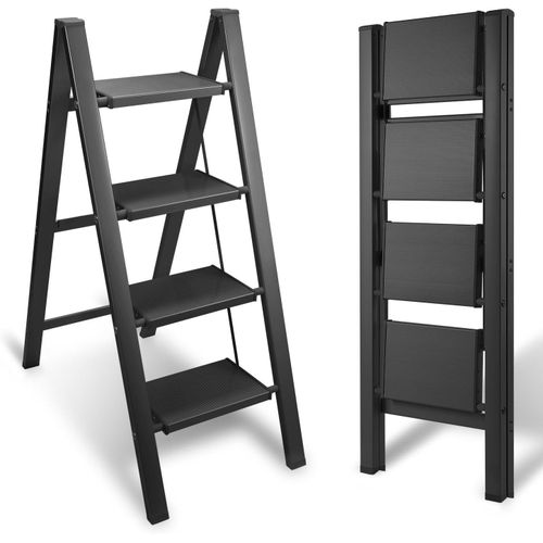 product_image_name-Generic-سلم ألومنيوم قابل للطي، 4 درجات، غير قابل للانزلاق، حمولة قصوى 150 كجم-1