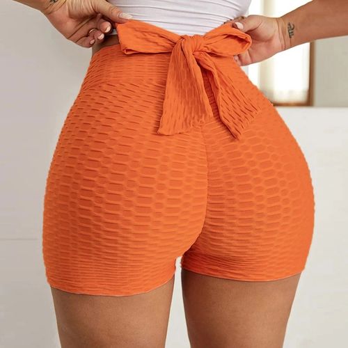 Fashion (Orange) Women's Leggings Solid Elastic Waisted Bow Tie Leggins  Femme Stretchy Summer Short Legging Pantalones De Mujer SHA @ Best Price  Online