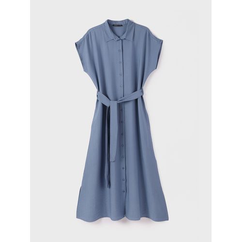 product_image_name-LC Waikiki-فستان قميص نسائي بأكمام قصيرة ومستقيمة-1