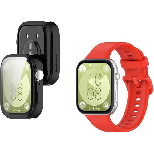 product_image_name-Generic-سوارمعصم بديل من Next Store ناعم ومتين سريعة الفك+جراب حماية كامل من البولي يوريثين الحراري متوافق مع ساعه هواوي فيت 3(عبوه من قطعتين)-1