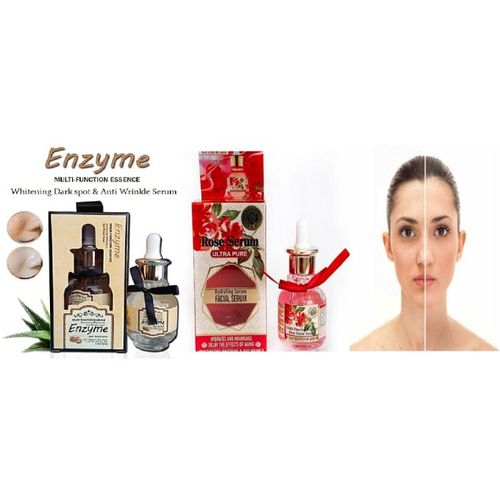 product_image_name-Fruit Of The Wokali-سيروم البشرة انزيم متعدد الوظائف لمحاربة تجاعيد البشرة +سيروم  الورد للبشرة متعدد الوظائف لمحاربة تجاعيد البشرة - 40 مل-1