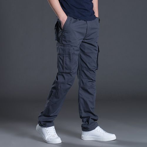 Fashion Cargo Pants Men Casual Jeans Hiphop Trousers Straight Loose Baggy  Streetwear Denm Large Size Retro Distressed Pocket - AliExpress