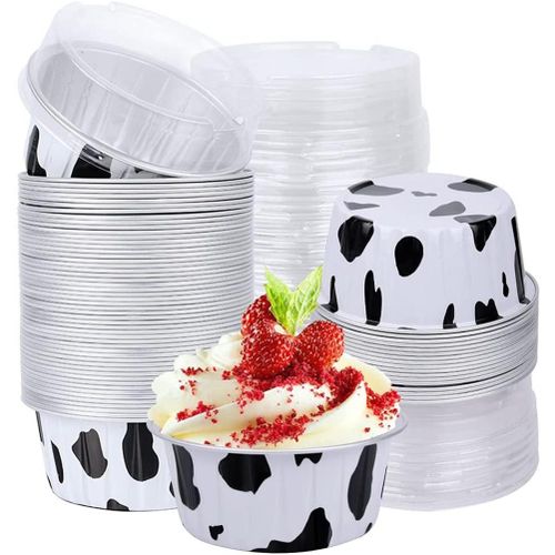 Aluminum Foil Cupcake Baking Cup, Disposable Mini Aluminum Cream