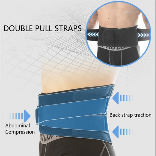 Generic (Black)Medical Back Waist Trainer Belt Spine Support Men