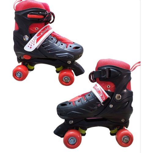 Generic Adjustable Roller Skate Shoes 2 Rows 4 Wheels Red Black Size Medium 2 Pcs Best Price Online Jumia Egypt