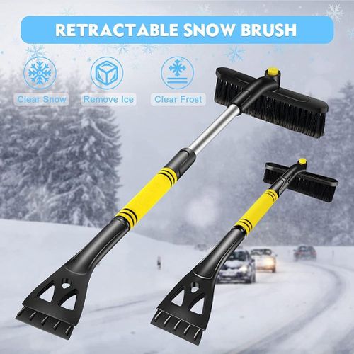 2 In 1 Snow Brush Ice Scraper,extendable Car Ice Scraper