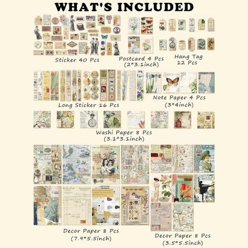 Ephemera Bundle, Scrapbook Paper, Junk Journal Kit, Bullet Journal  Ephemera, Decorative Paper