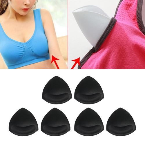 Pair of 3 Bra Pads Bra Insert Cups Foam Bra for Waistcoat, Bathing Suits,  Yoga Bra, Sports Bra, Top, Swimsuits etc 