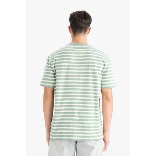 product_image_name-Defacto-تيشيرت مخطط قطن نص كم قصة عادية ورقبة مستديرة-6