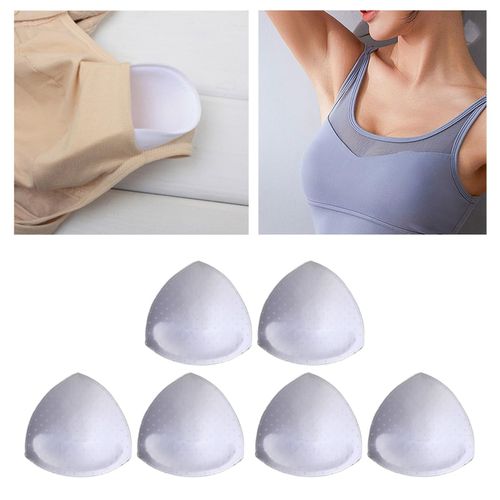 Generic Bra Inserts Pads Removable 3 Pairs Bra Cups Inserts Replacement  White @ Best Price Online