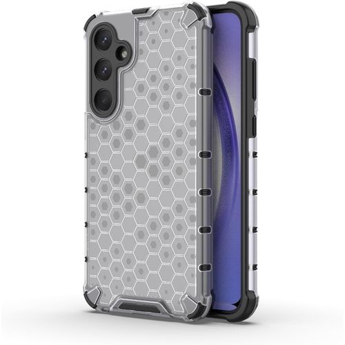 product_image_name-Generic-جراب حماية خلفي ممتاز متوافق مع موبايل سامسونج جالاكسي A05s، مضاد للصدمات بتصميم خلية نحل مع واقي للكاميرا لموبايل سامسونج جالاكسي A05S 4G/سامسونج A05s من توب ستور، أبيض شفاف، أكريليك سيليكون-1