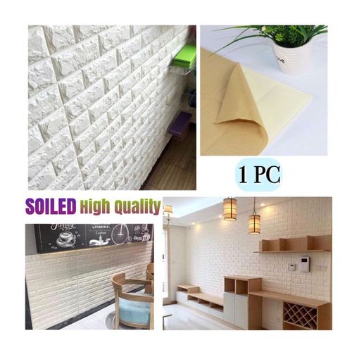 product_image_name-Generic-ملصقات حائط حجري سميك ثلاثي الابعاد ذاتي اللصق - أبيض-1