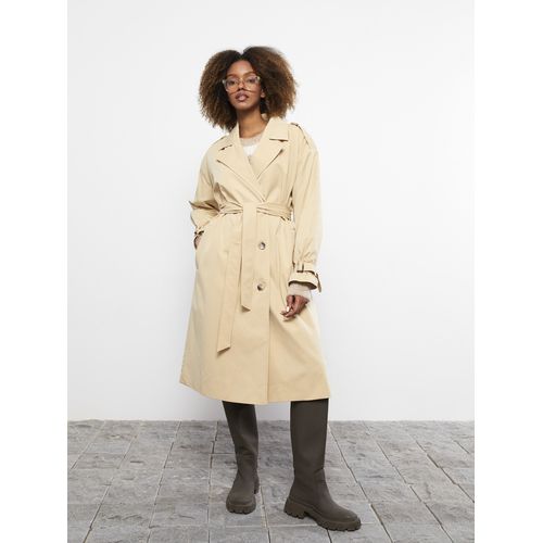 Jacket Collar Straight Long Sleeve Women Trench Coat PrixPad