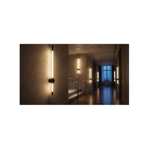 Generic Modern Linear LED Wall Sconce, Black - image 2
