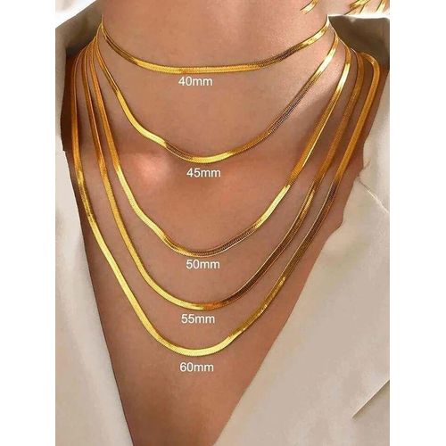 product_image_name-Bracelets-سلسلة ذهبية بتصميم أنيق وبسيط. نوع السلسلة: مسطحة (Snake Chain).المتاح حاليًا: مقاس 60 سم فقط-1