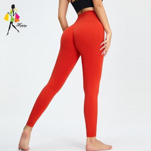 Tight Fitting High Waisted Hip Lifter Sports Pants For Yoga