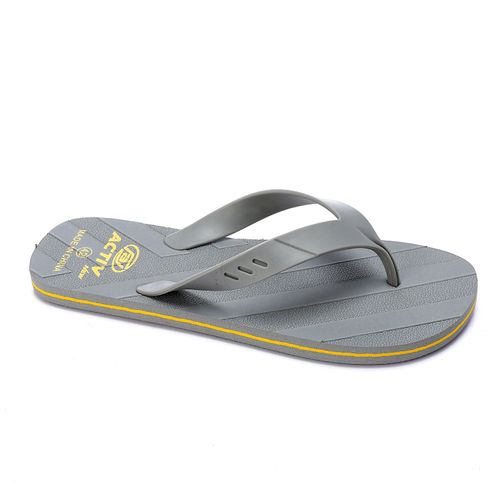 Buy Activ Rubber Plain Grey Thong Men Slippers in Egypt