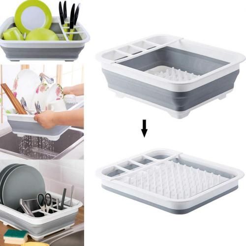 Buy Silicone Basin Strainer ، Foldable Dish Rack in Egypt