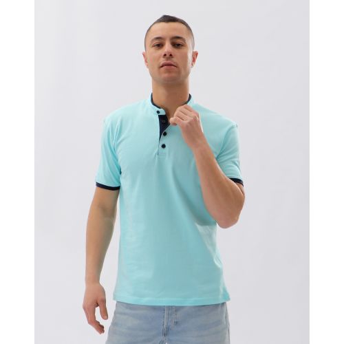 Buy Izor Men's Casual T-Shirt - Aqua Blue in Egypt