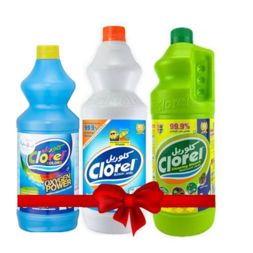 اشتري Clorel Original Bleach + Colors Bleach+ Lemon Bleach 3x1 – 1 L في مصر