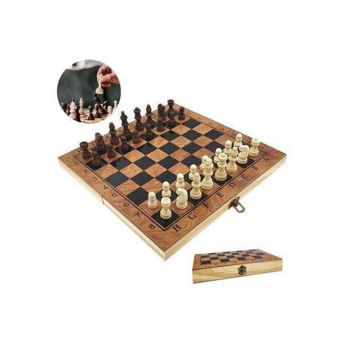 product_image_name-Generic-3 in 1 Wooden Chess Set - Multi-Functional Folding Chess Table Game-3