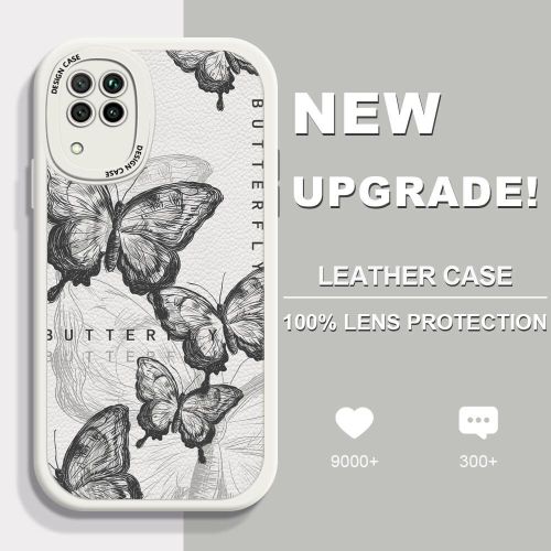 اشتري Huawei Nova 7i Butterfly PU Leather Silicone Back Case Cover في مصر