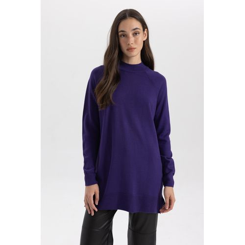 Crew Neck Regular Long Sleeve Women's Tricot Tunic -W3BH52Z8-RWH