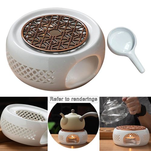 LUDA Ceramic Teapot Warmer Holder Base Tea Warmer Insulation Base