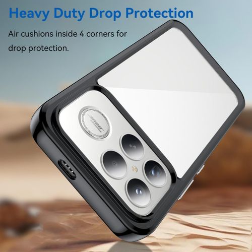 product_image_name-Generic-Xiaomi Poco F8 Ultra – Original Transparent Acrylic Case Cover with Clear Back, Black Flexible TPU Edges, Enhanced Shockproof Protection, Anti-Slip Grip, Slim & Durable Design – Black-7