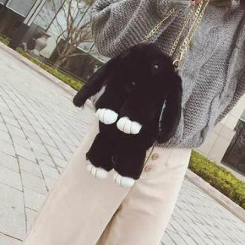 Generic Ladies Cute Cartoon Rabbit Bag Fluffy Shoulder Bag