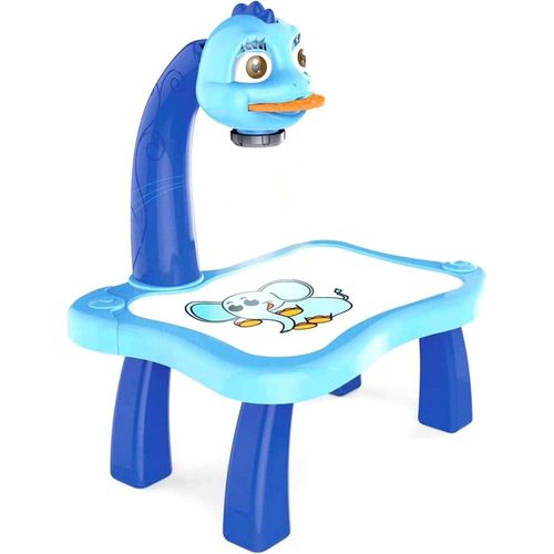 product_image_name-Generic-Child learning desk with smart projector, kids educational painting table with light music children projection drawing playset table, birthday gift for kids boys girls (a-blue, one size)-2