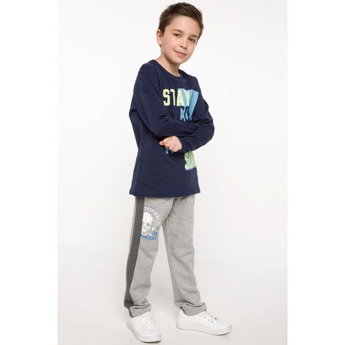 product_image_name-Defacto-Knitted Bottom Trousers - Grey Melange-2