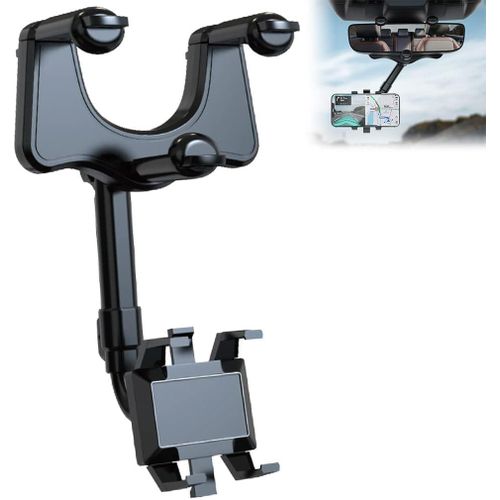 product_image_name-Generic-حامل هاتف السيارة المتعدد الوظائف لحامل الهاتف على مرآة الرؤية الخلفية بتدوير 360 درجة لجميع الهواتف المحمولة، حاملة سيارة قابلة للتعديل - من RanaStore-2