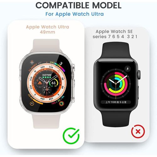 product_image_name-Generic-جراب حماية 360 درجة بشاشاة زجاجية لحماية كاملة لساعة ابل ووتش الترا 49 مم - شفاف Apple Watch Ultra 49mm-2