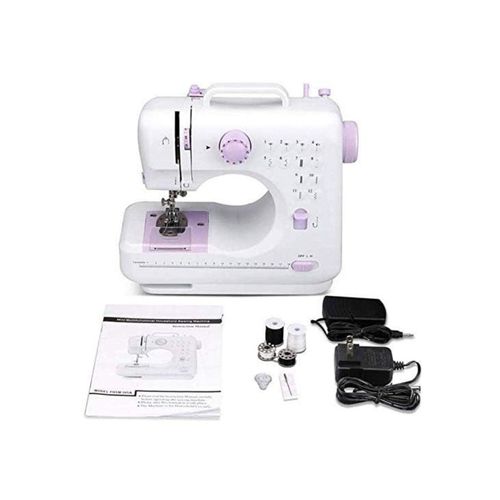 product_image_name-Ebasket-ماكينة خياطة محمولة، ماكينة خياطة كهربائية صغيرة، 505A أبيض/أرجواني-4