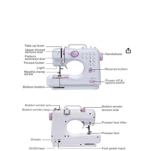 product_image_name-Ebasket-ماكينة خياطة محمولة، ماكينة خياطة كهربائية صغيرة، 505A أبيض/أرجواني-7