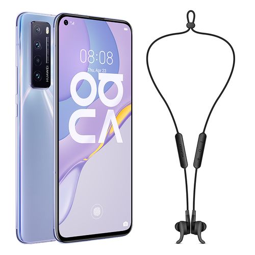 Huawei nova 7 5G - 6.53-inch 256GB/8GB Mobile Phone - Space Silver + Free AM61 - Sport Wireless Earphones