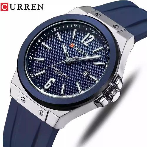 product_image_name-Curren-ساعة بحزام مطاطي أزرق موديل 8467 للرجال-5