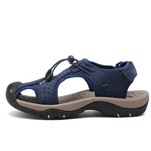 Buy Fashion Men's Big Size Sandals Beach Shoes-Blue in Egypt