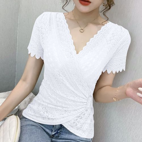 Buy Women's Short Sleeve Lace Tops Online