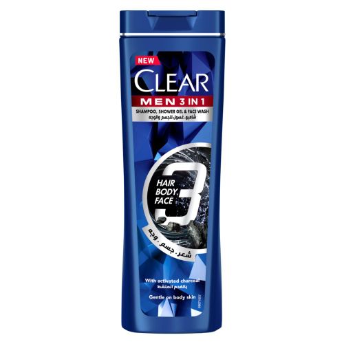 Buy Clear MEN 3 IN 1 for Hair, Body & Face 180ML in Egypt