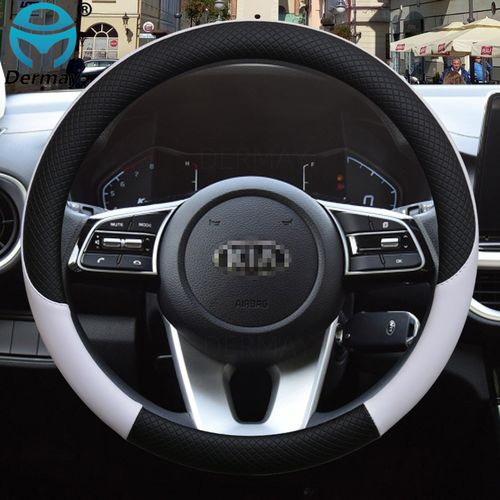 Generic white Leather Car Steering Wheel Cover For Kia Rio 2 3 4
