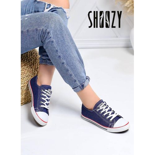 Buy Shoozy Lace Up Sneakers - Blue in Egypt
