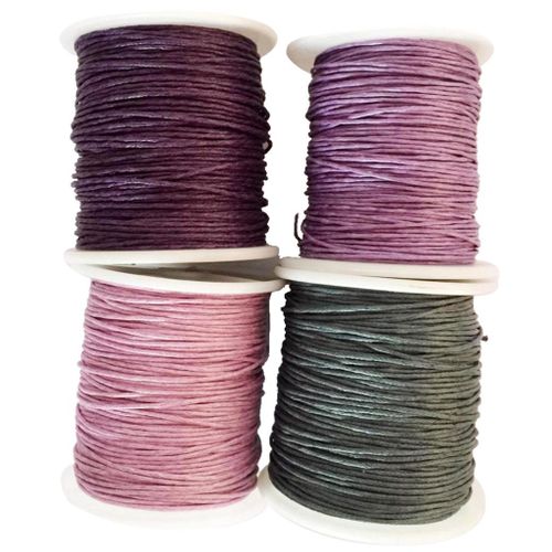 Generic 4 Roll Waxed Cotton Macrame Cord Thread String Wire For