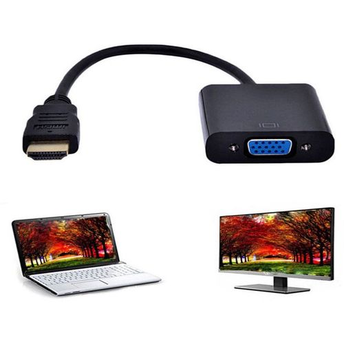 Buy 1080P HDMI Male To VGA Female Video Converter Adapter Cable For PC DVD HDTV in Egypt