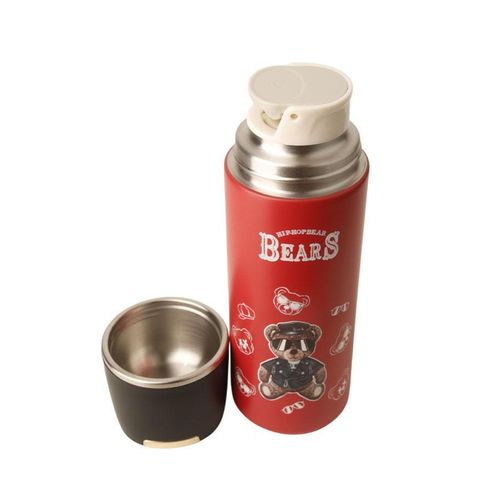 product_image_name-Generic-زجاجة مياه حرارية 350 مل ستانلس ستيل للأطفال – تصميم دب كرتوني عصري - لون احمر-3