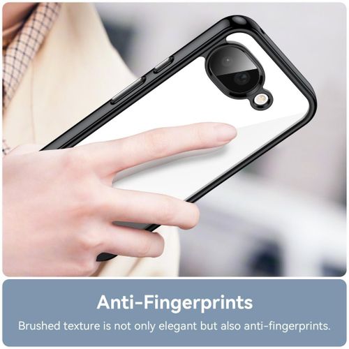 product_image_name-Generic-Google Pixel 10A – Original Transparent Acrylic Case Cover with Clear Back, Black Flexible TPU Edges, Enhanced Shockproof Protection, Anti-Slip Grip, Slim & Durable Design – Black-4