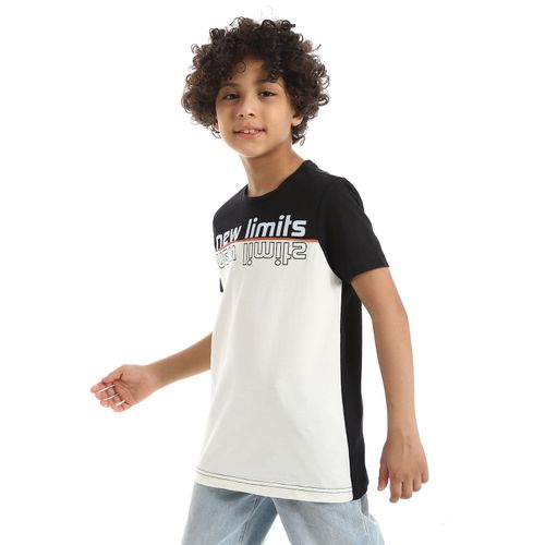 Round T shirt Kids Black