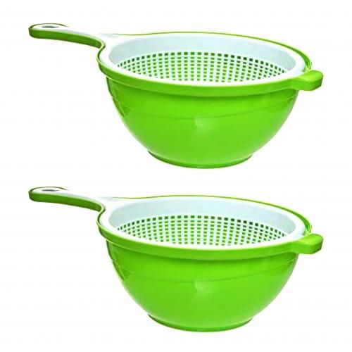 Asil Plastic Food Strainer Set Of 2 Pieces Made In Turkey