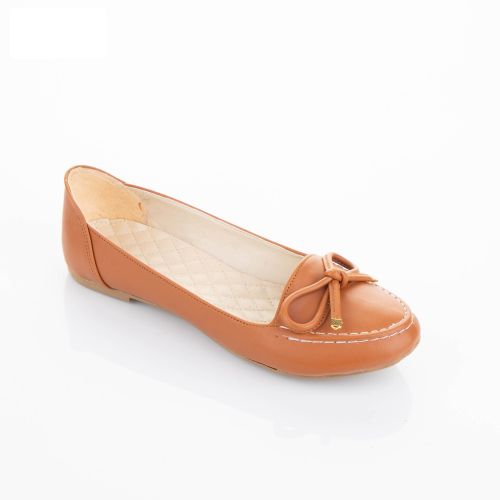 اشتري vbranda Ballerina Leather Bow Elegant-HAVAN في مصر